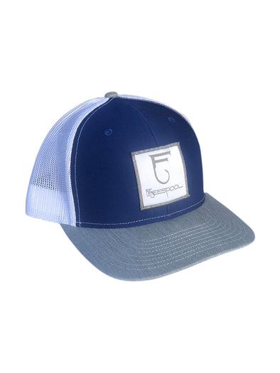 Freespool Snapback Patch Mesh Hat Blue/Gray/White