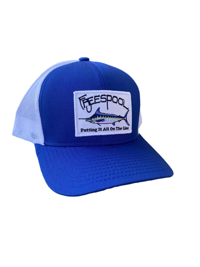 Freespool Snapback Marlin Patch Mesh Hat Blue