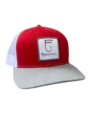 Freespool Snapback Patch Mesh Hat Red/Gray/White