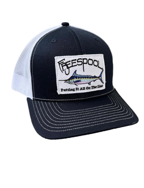 Freespool Snapback Marlin Patch Mesh Hat Navy