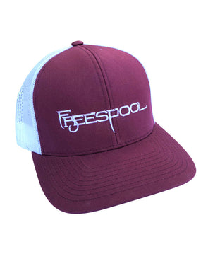 Freespool Snapback Logo Mesh Hat Maroon